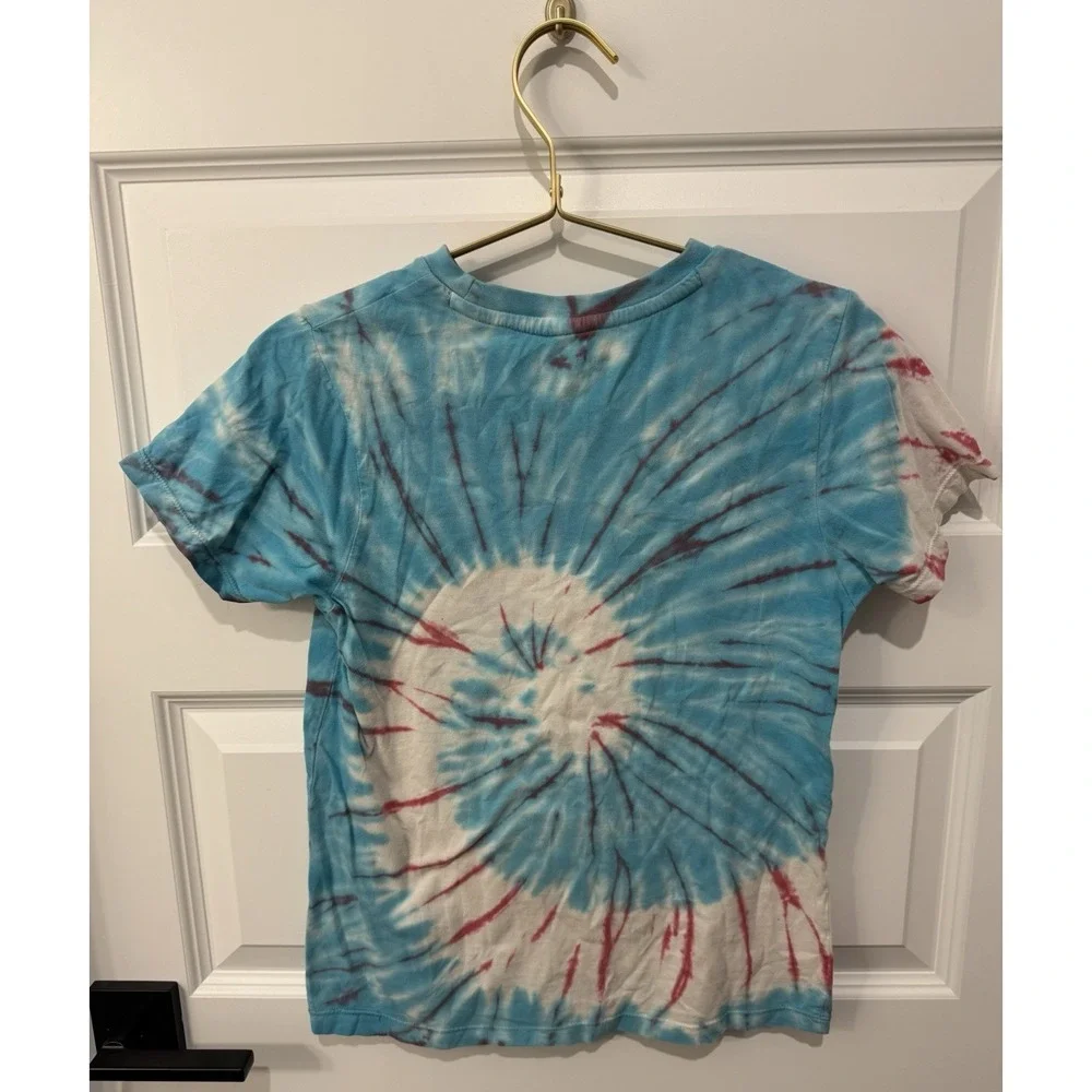 MINECRAFT Boys Medium 8 9 10 Short Sleeve T Shirt Blue White Red STONE Iconic